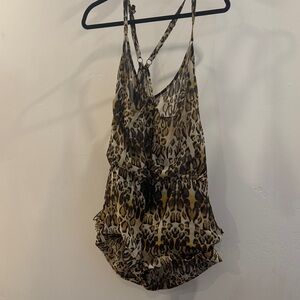 One Teaspoon Animal Print romper shorts size 12.